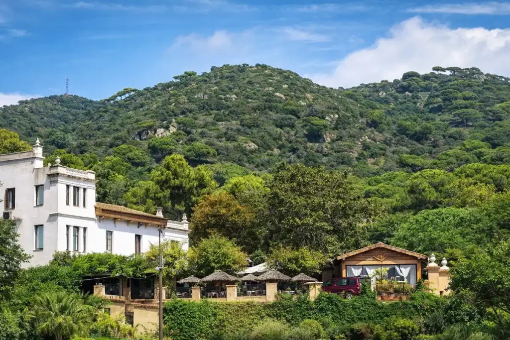Restaurante en entorno natural de Teià con vistas a la Serralada Litoral en el Maresme