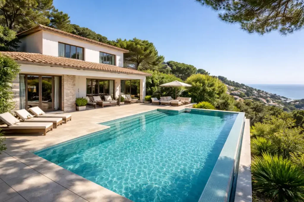 Casa de lujo en Cabrils con piscina infinity y vistas al mar Mediterráneo en el Maresme